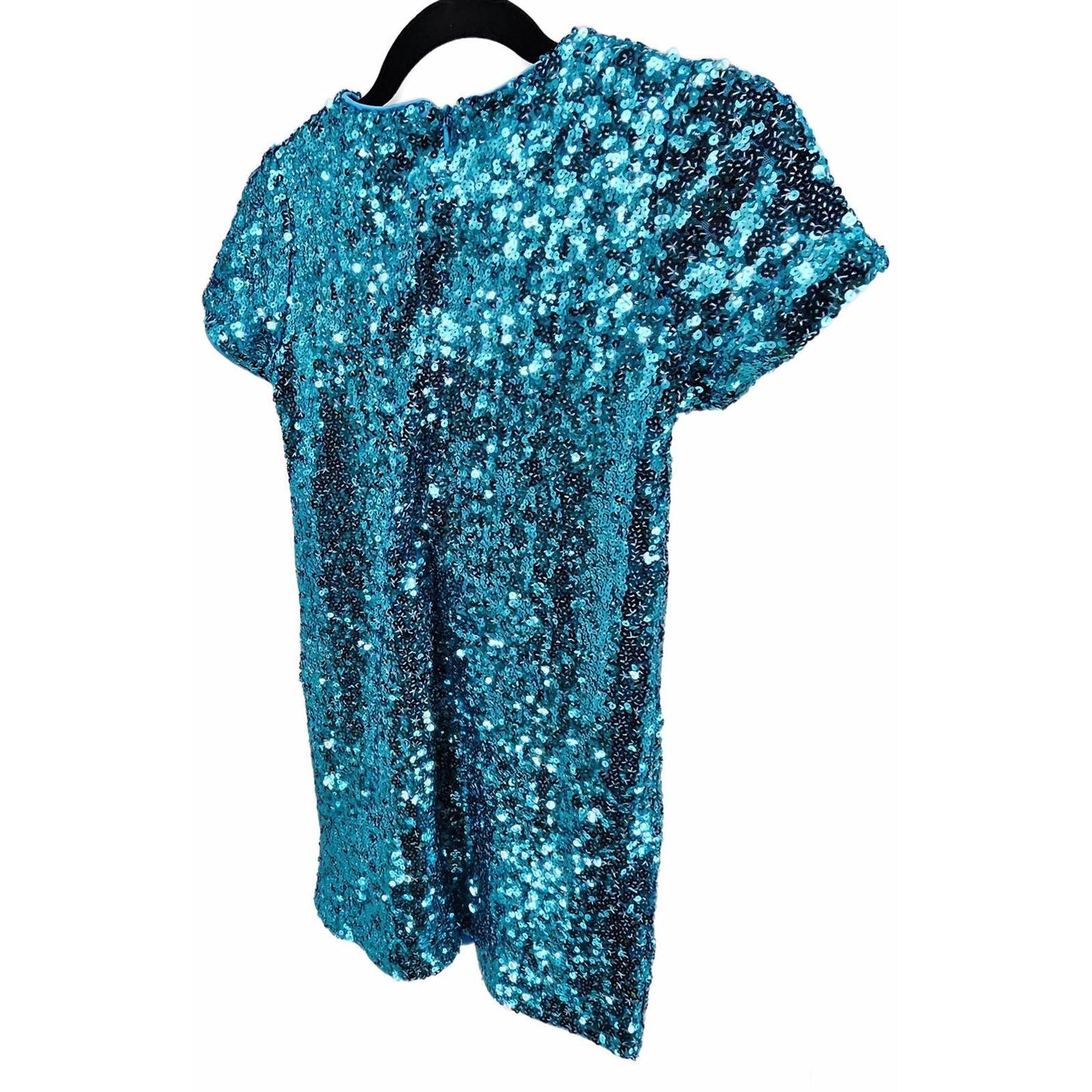 Dazzling Sequin Knee-Length Dress For Girls