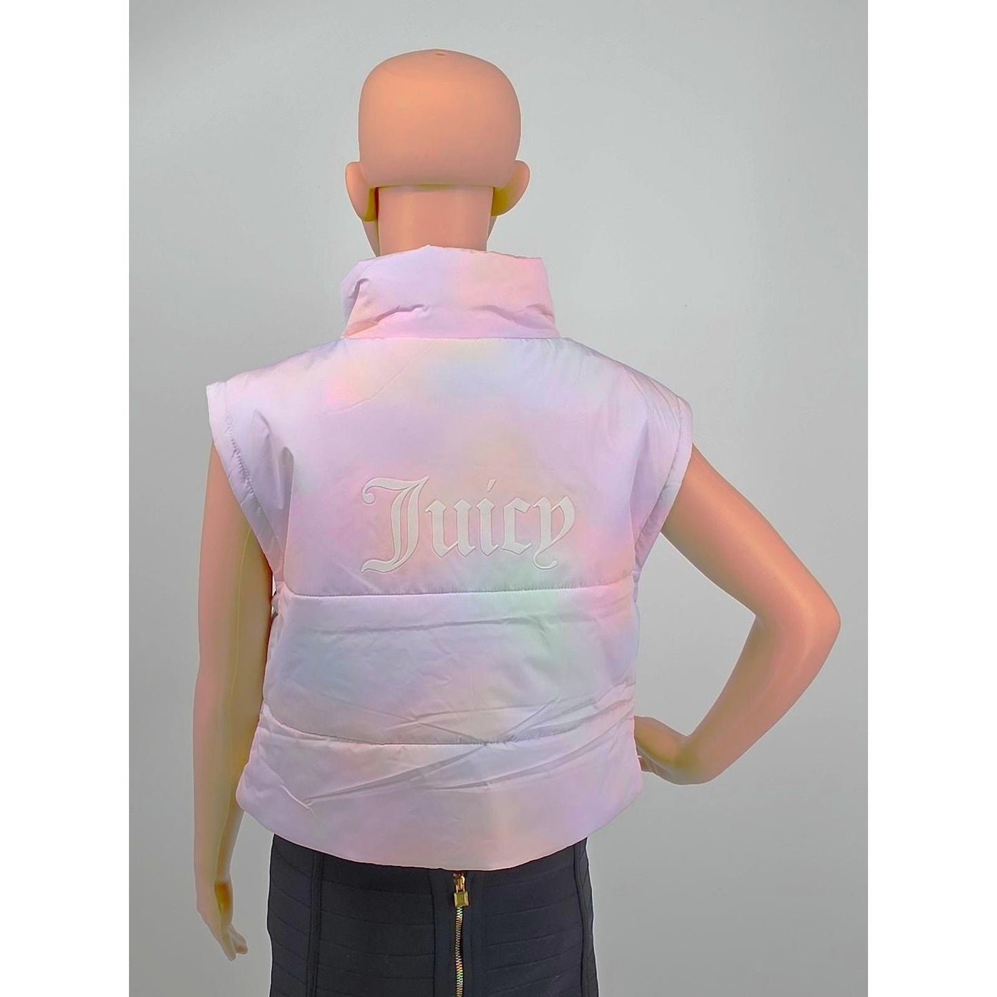 Juicy Couture Pastel Puffy Vest - Sleeveless Warmth with a Splash of Sass/S