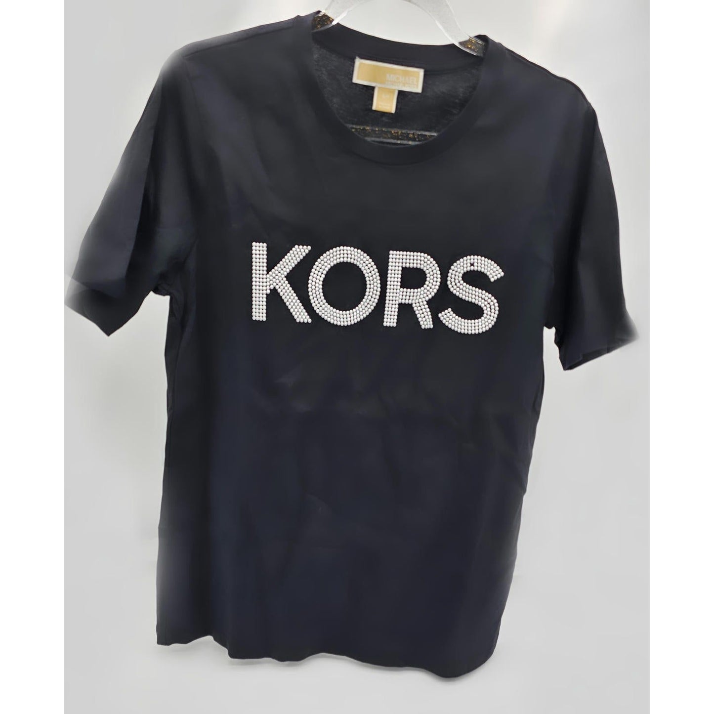Michael Kors Black Rhinestone Logo T-Shirt - Menswear Casual Cool/S