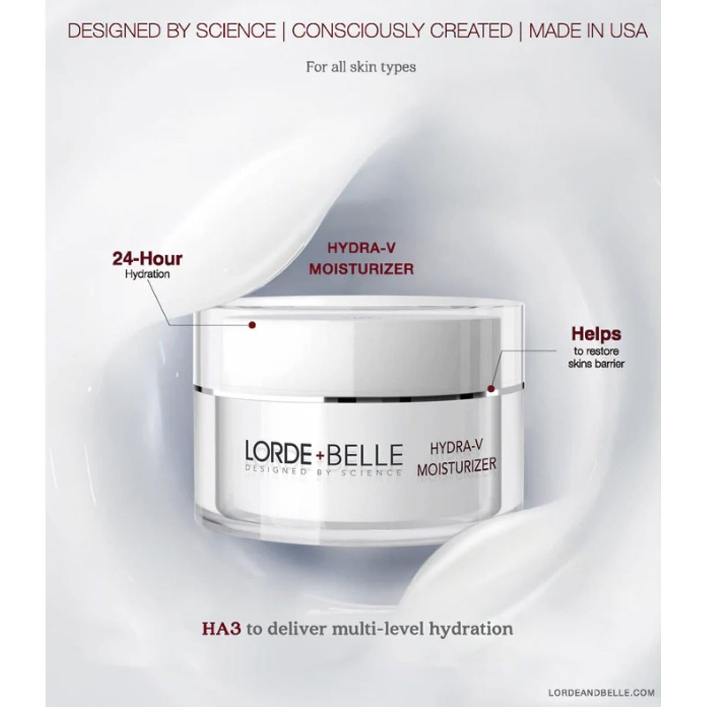 Lorde + Belle Hydra-V Moisturizer - 24-Hour Hydration Cream