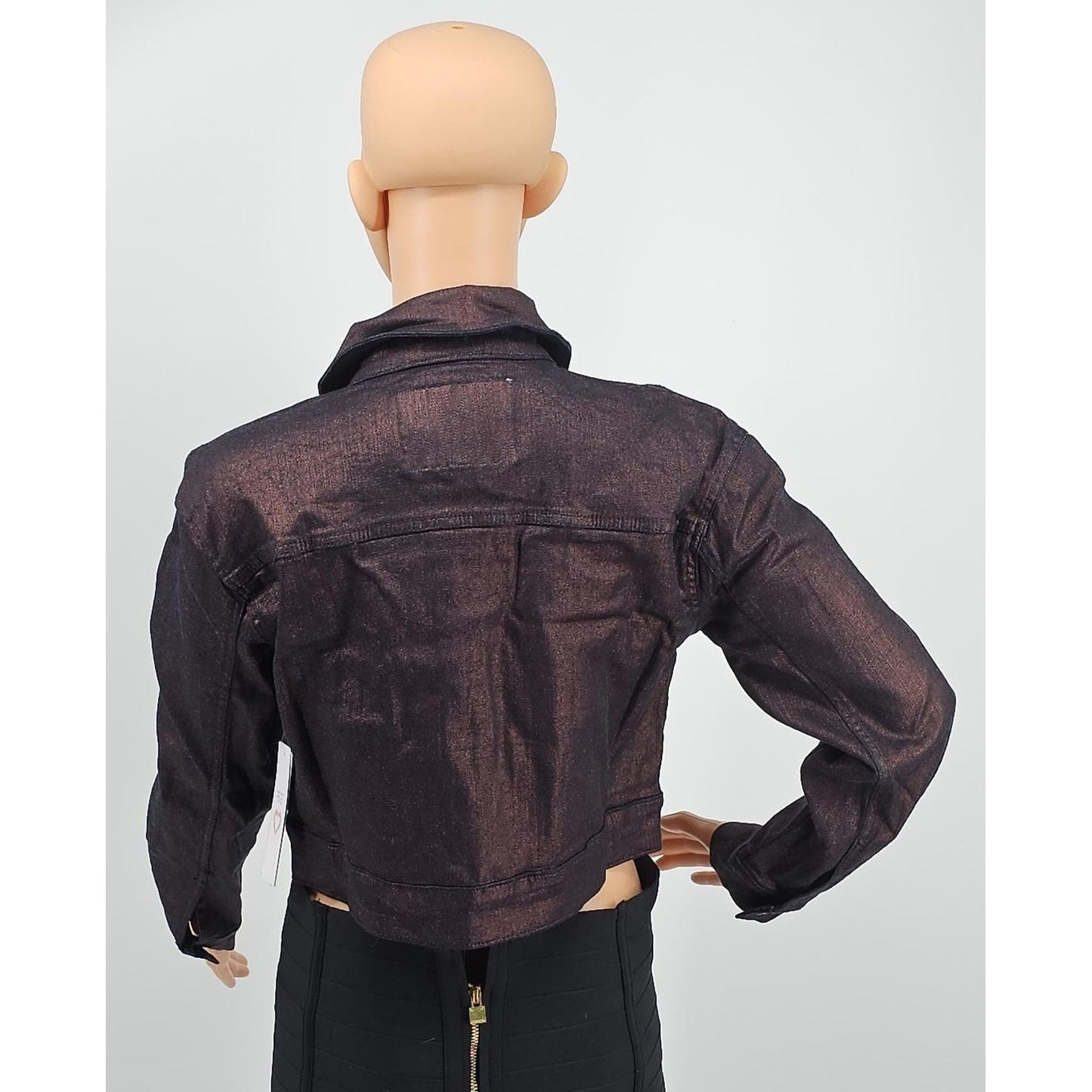 Juicy Couture Cropped Shiny Bronze Denim Jacket - Because Basic is Boring/S