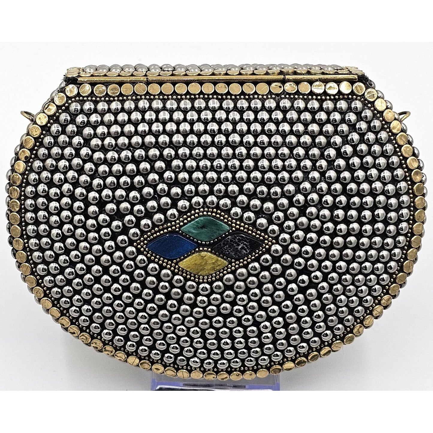 Ramla Funky Geometric Studded Clutch - Sparkle Like You Mean It!