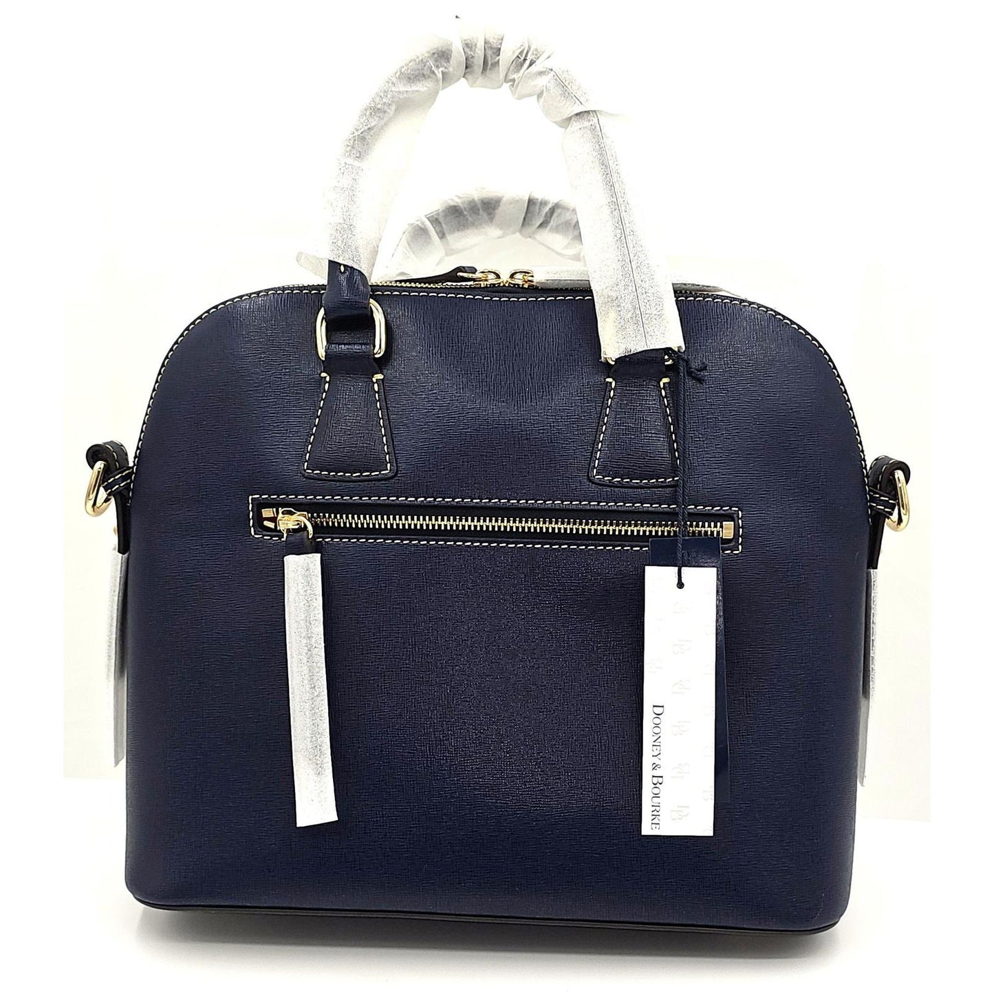 Dooney & Bourke Saffiano Med. Domed Navy Blue Satchel - Your New Arm Candy!