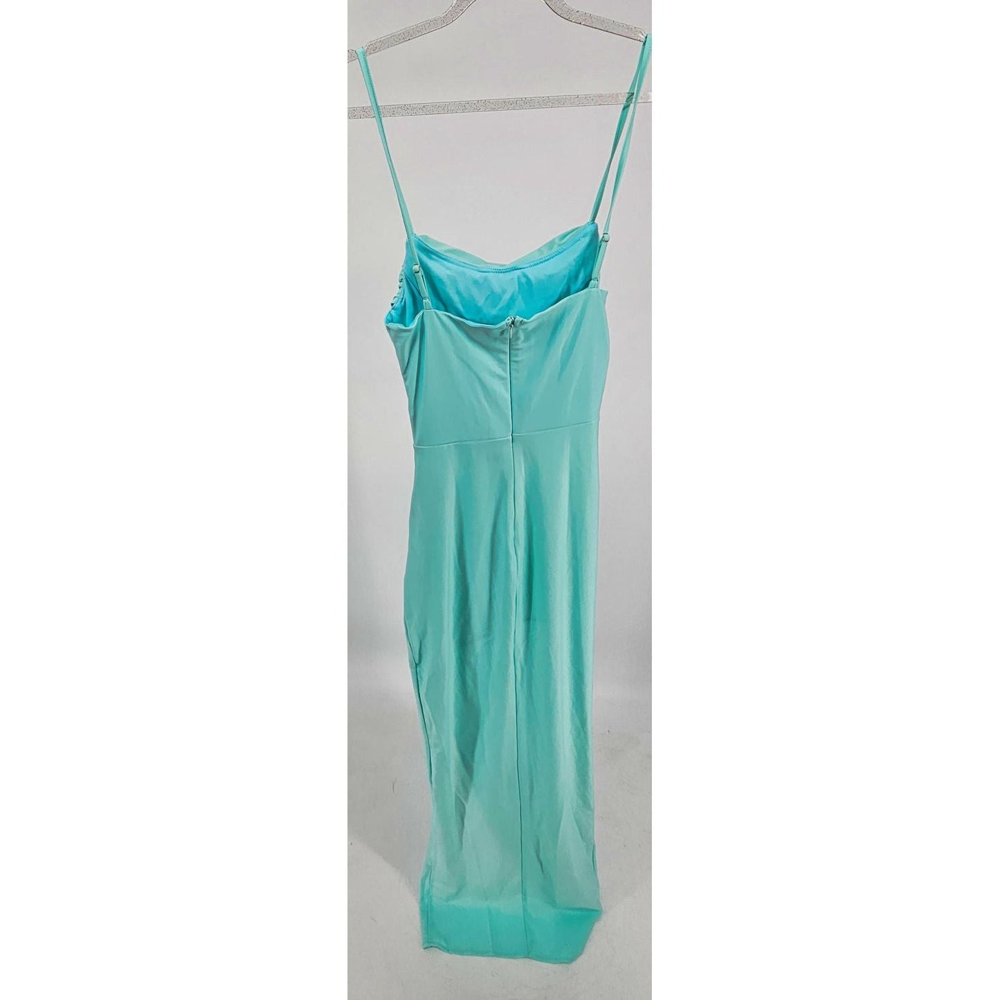 Gorgeous Minty Maxi Dress with Draped Elegance