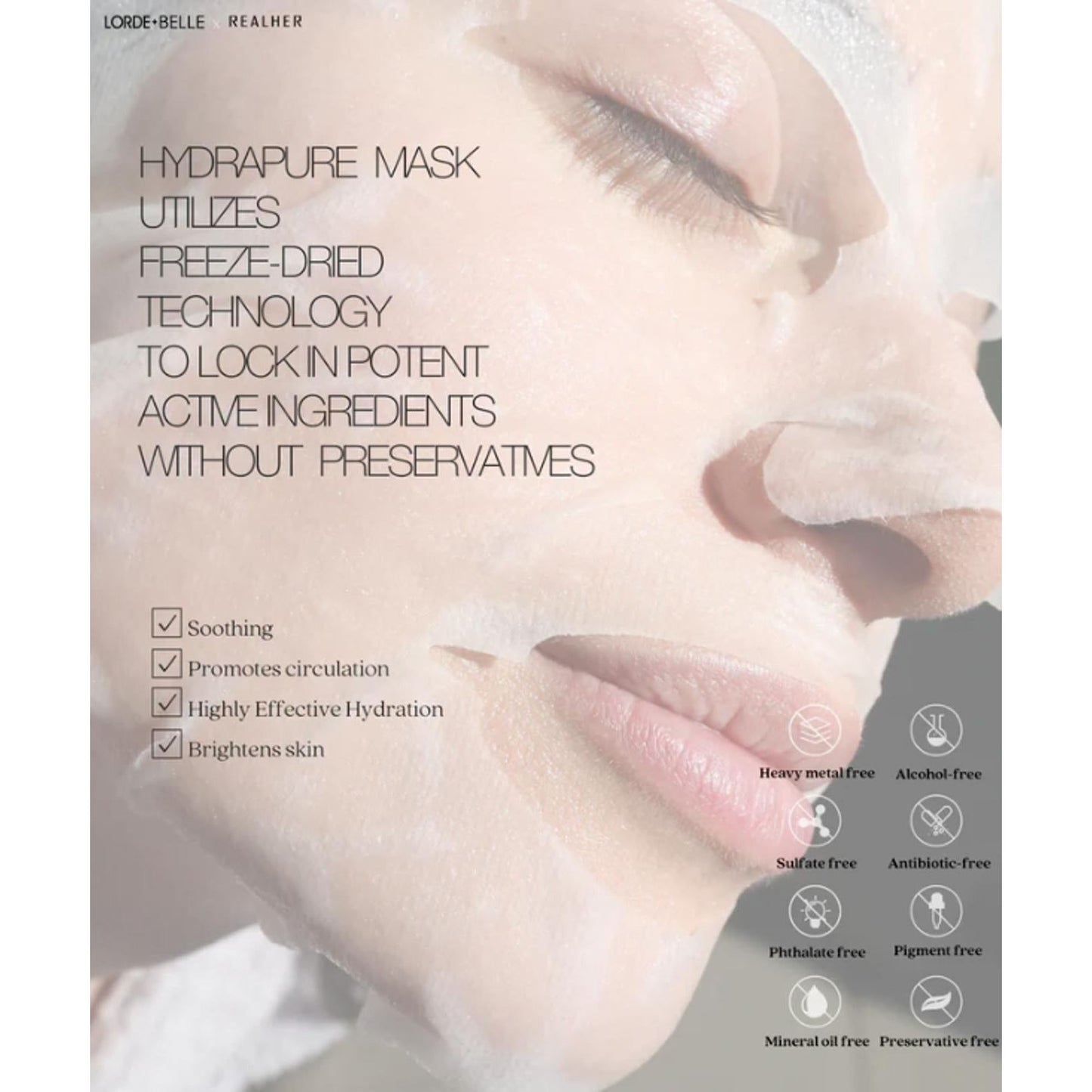 Lorde + Belle HydraPure Mask - 8 Pack - Advanced Hydration & Nourishment