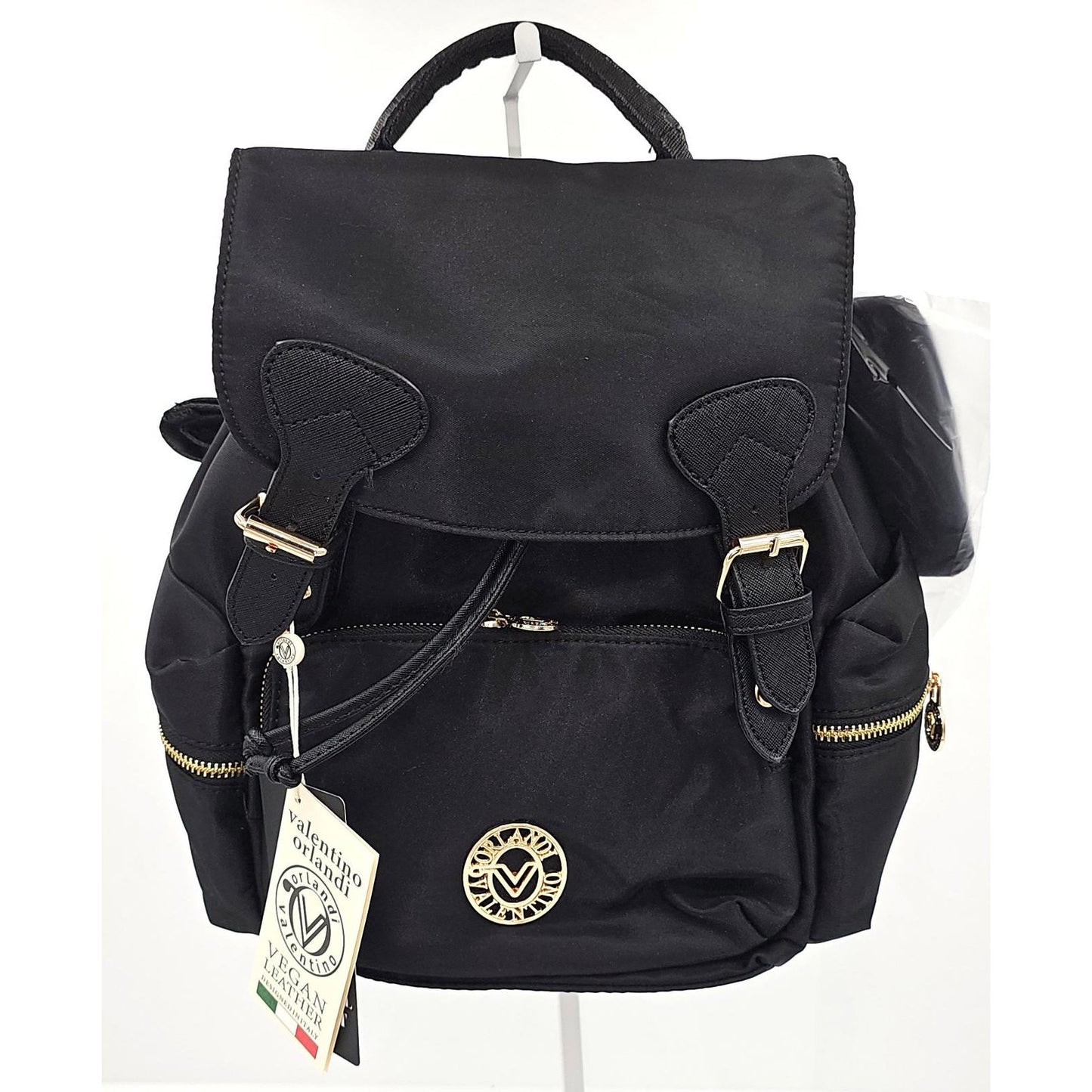 Chic Black Valentino Orlandi Women's Backpack - Carry Your Style Everywhere!