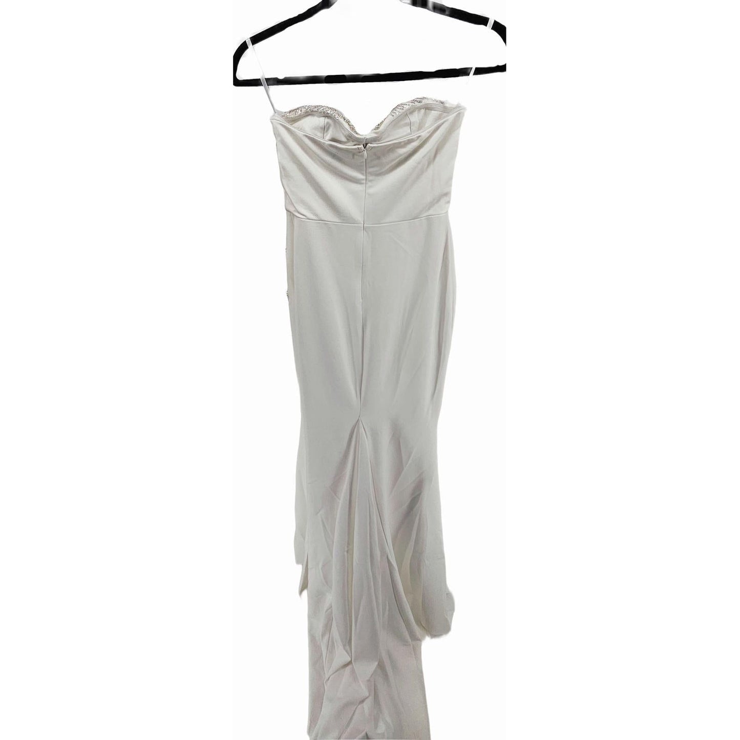 Faeriestyle Glamorous Strapless White Evening Dress or Bridal Gown/XS