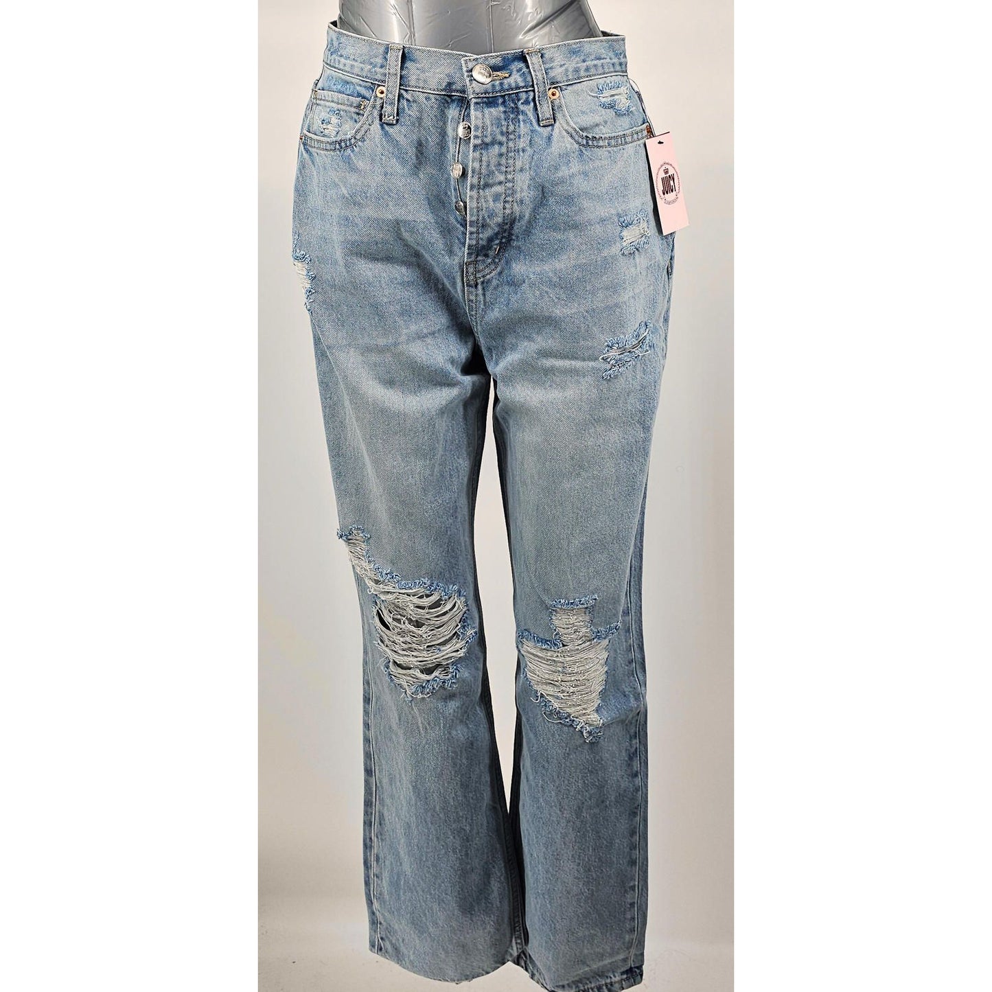 Juicy Couture Relaxed Destroyed Jean - Because Comfort is Queen Light Wash/26"