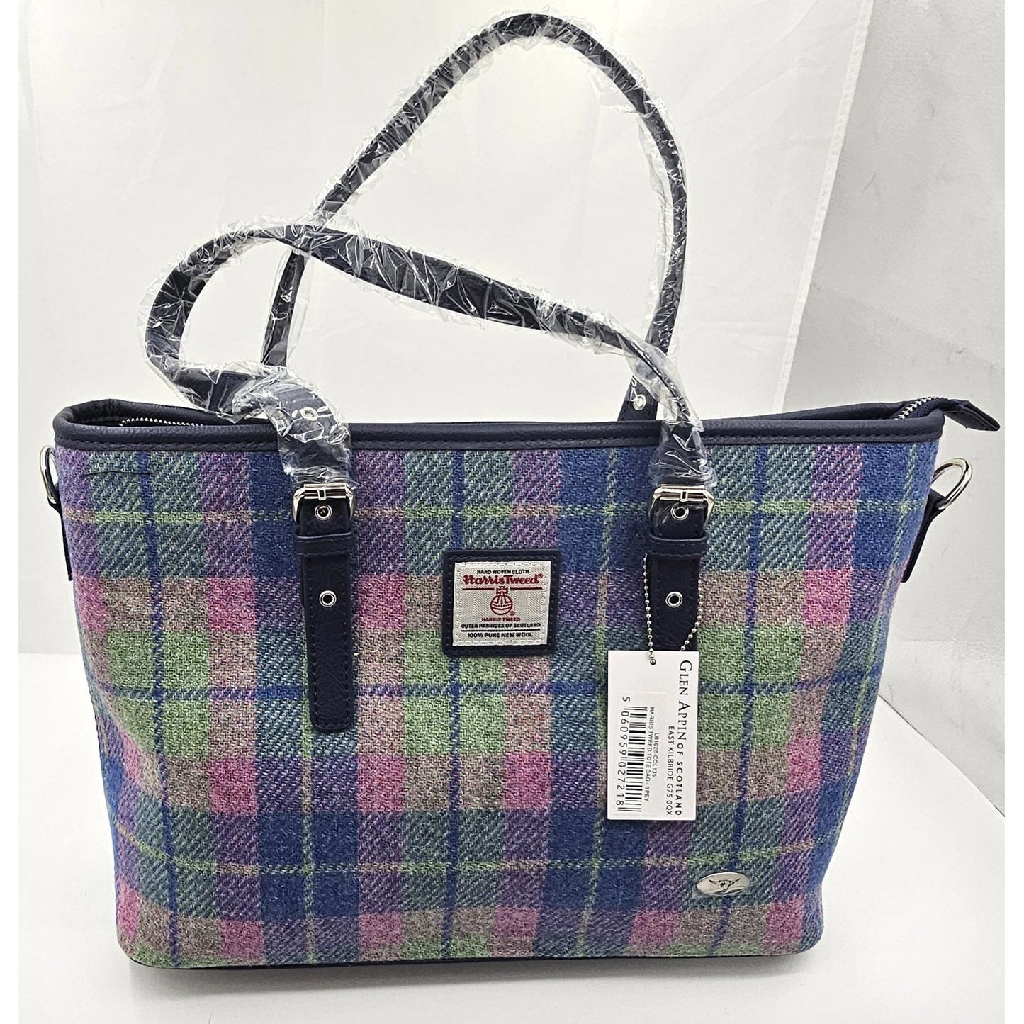 Glen Affric Harris Tweed Check Tote Bag - Colorful & Classy!