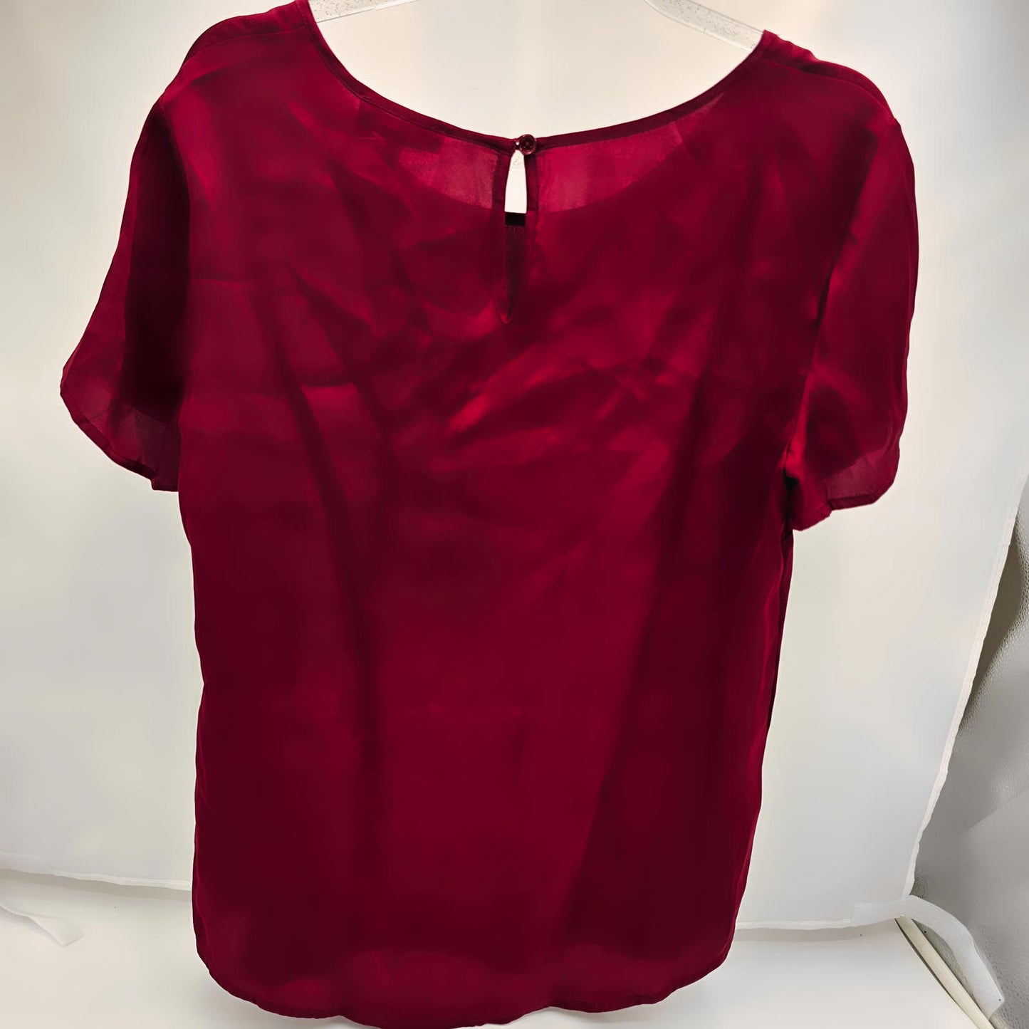 Chic Burgundy Women's Silk Blouse - Your New Favorite Top!/XS
