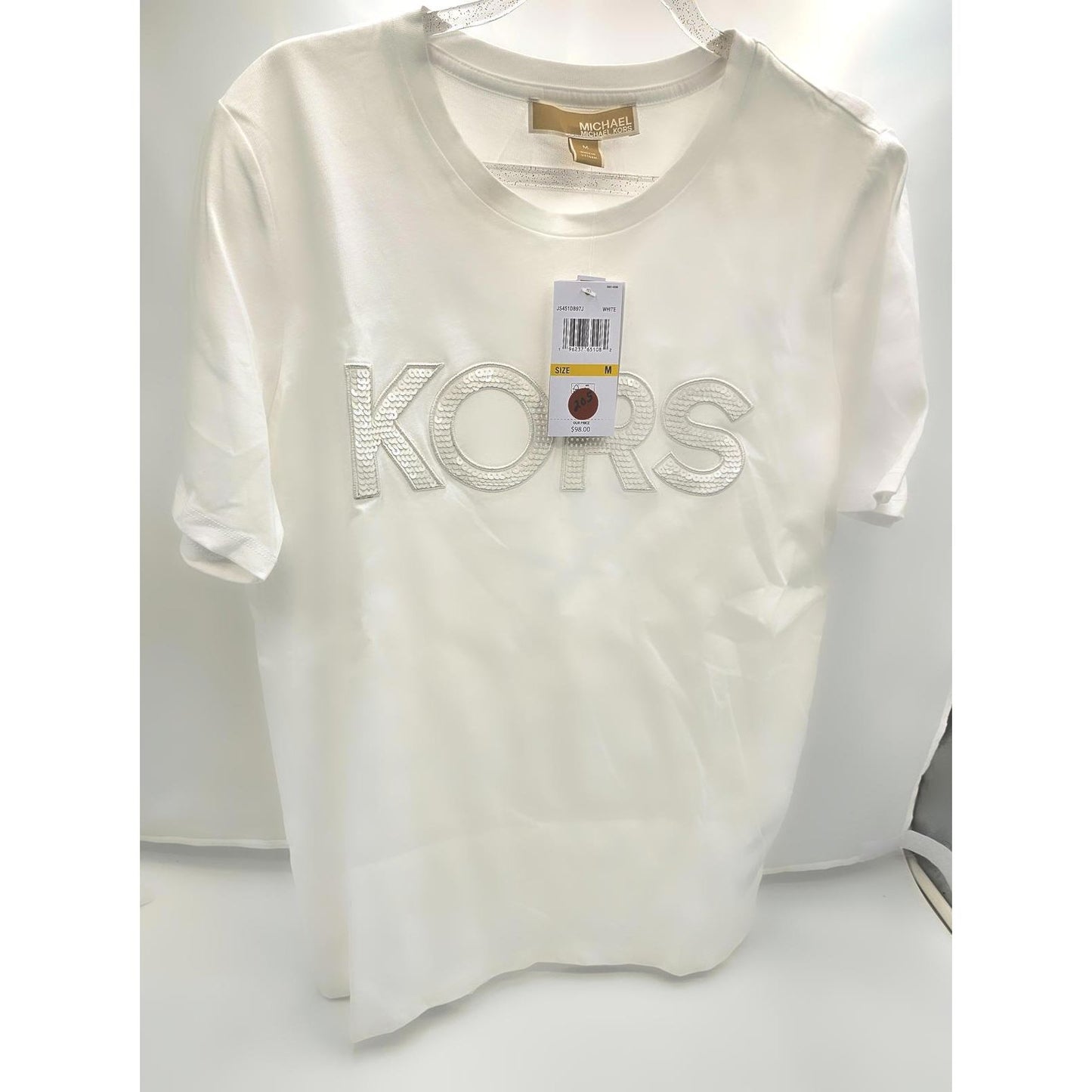 Michael Kors White Logo T-Shirt - Chic & Comfy!/S