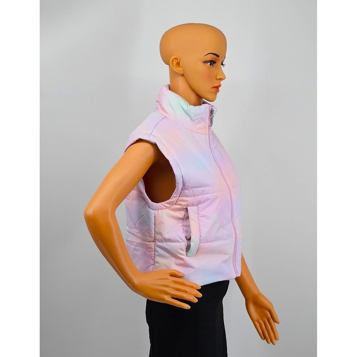 Juicy Couture Pastel Puffy Vest - Sleeveless Warmth with a Splash of Sass/S