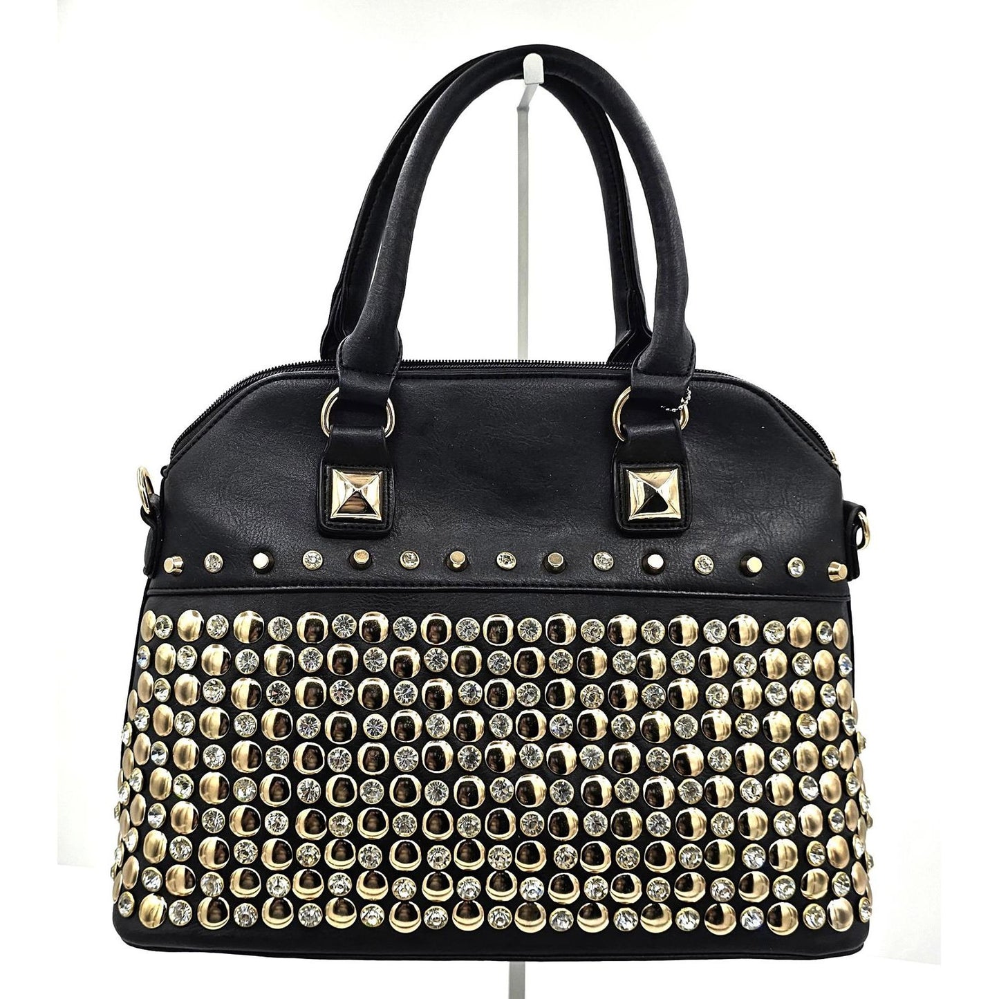 Alba Studded Black Satchel Bag - Because Your Outfit Needs a Little Edge