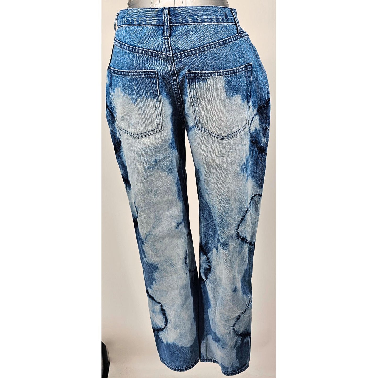 Juicy Couture Groovy Tie-Dye Straight Leg Jeans - Denim Dreams Come True/27"