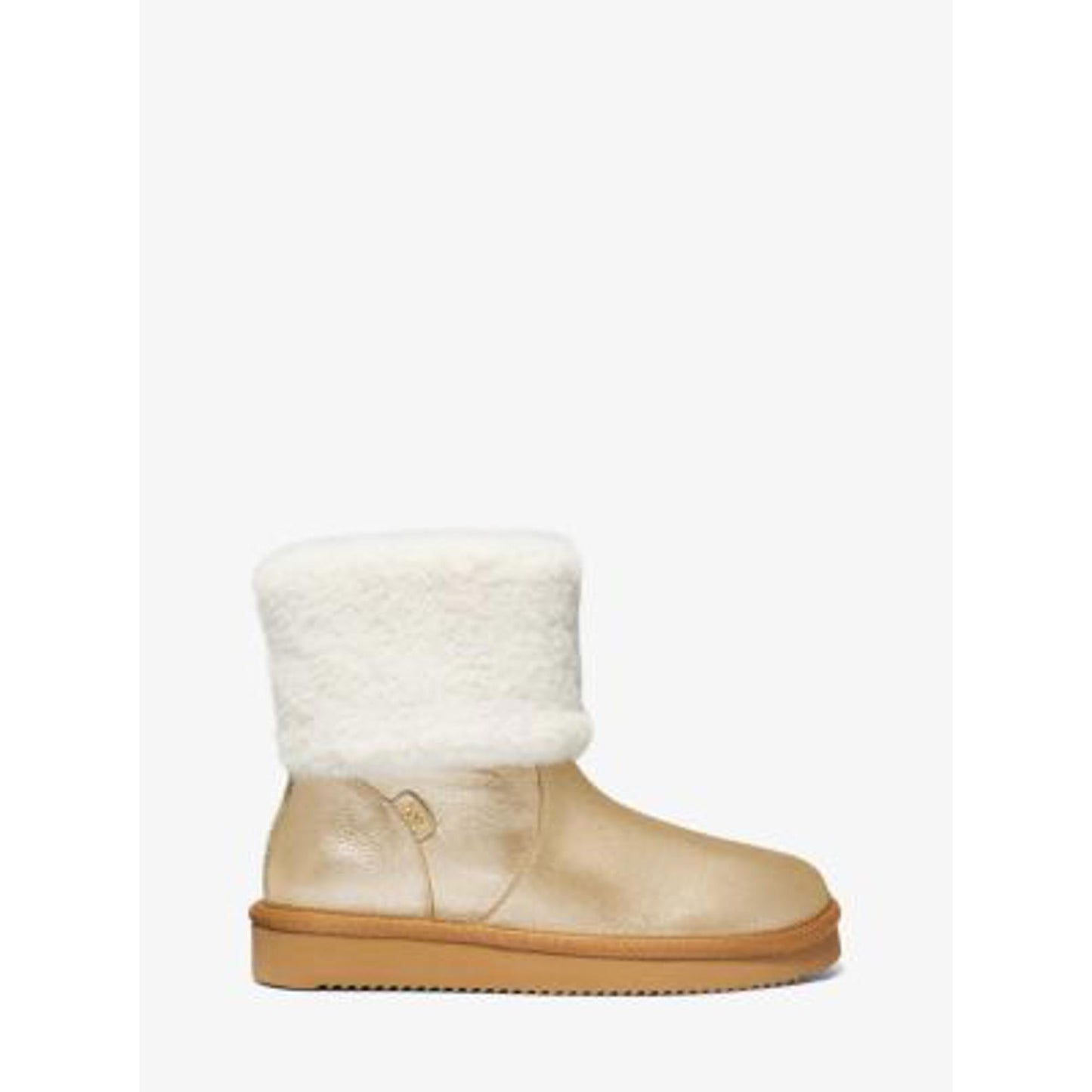 Michael Kors Julia Faux Fur Trim Metallic Leather Boot/8