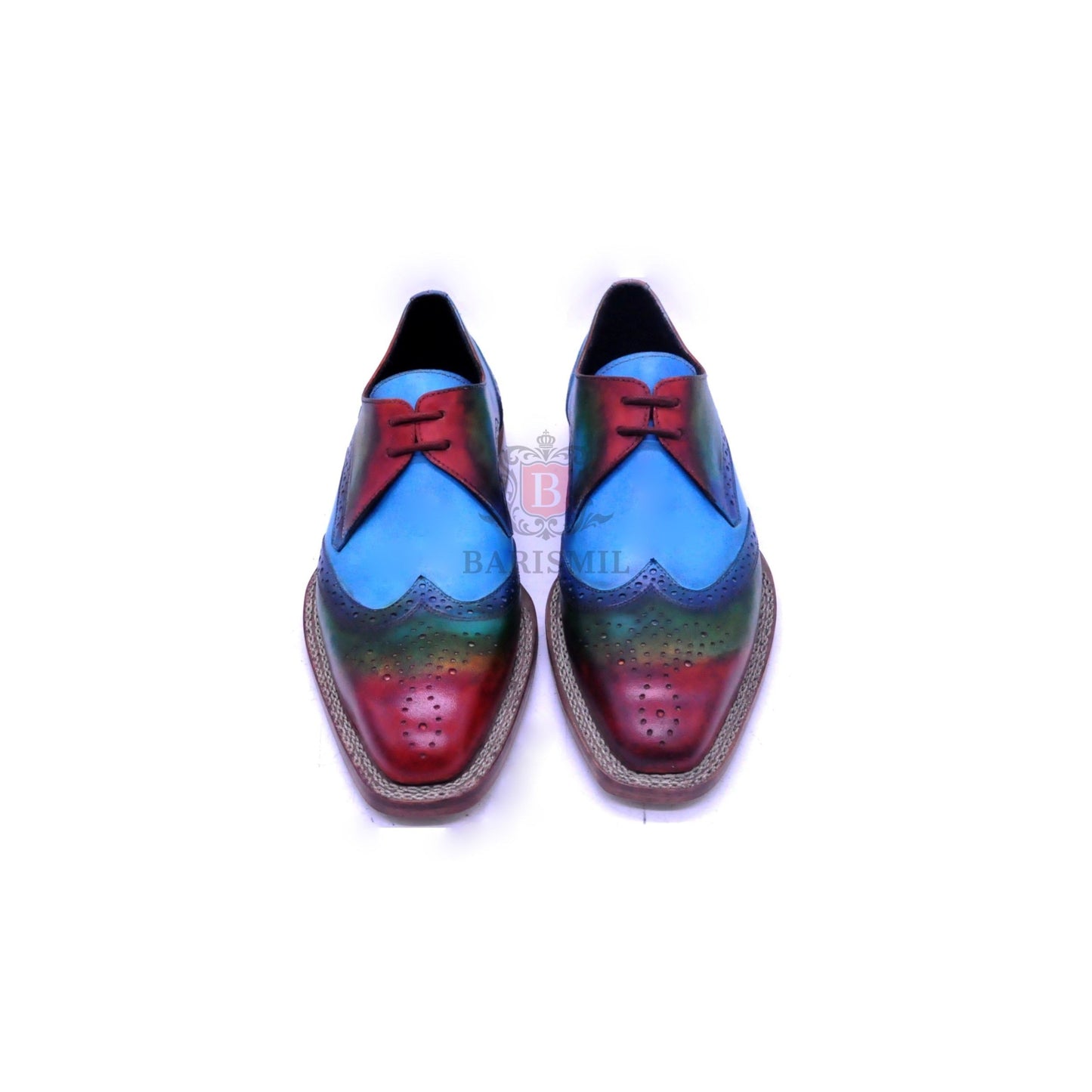 Porto - Blue Derby Shoes-2