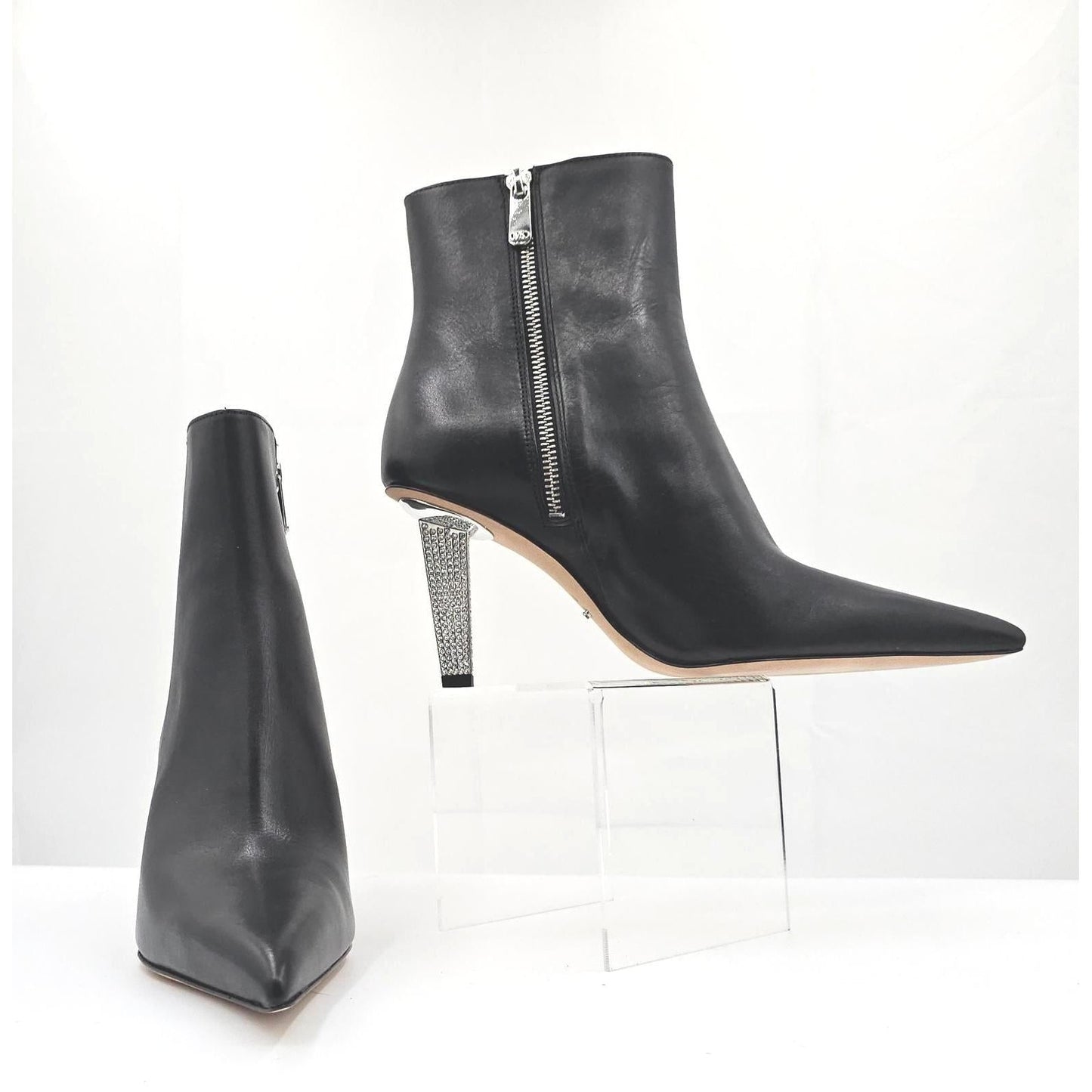 Michael Kors Halle Embellished Leather Ankle Boot/7.5
