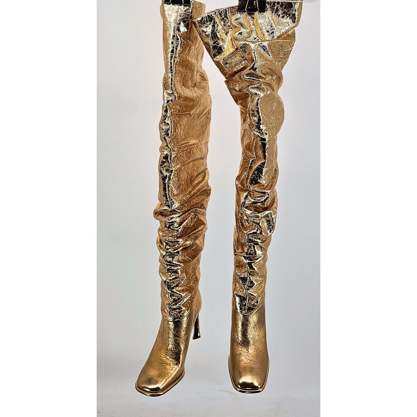 Michael Kors Golden Glamour Thigh-High Boots - Shine Like You Mean It!/7.5