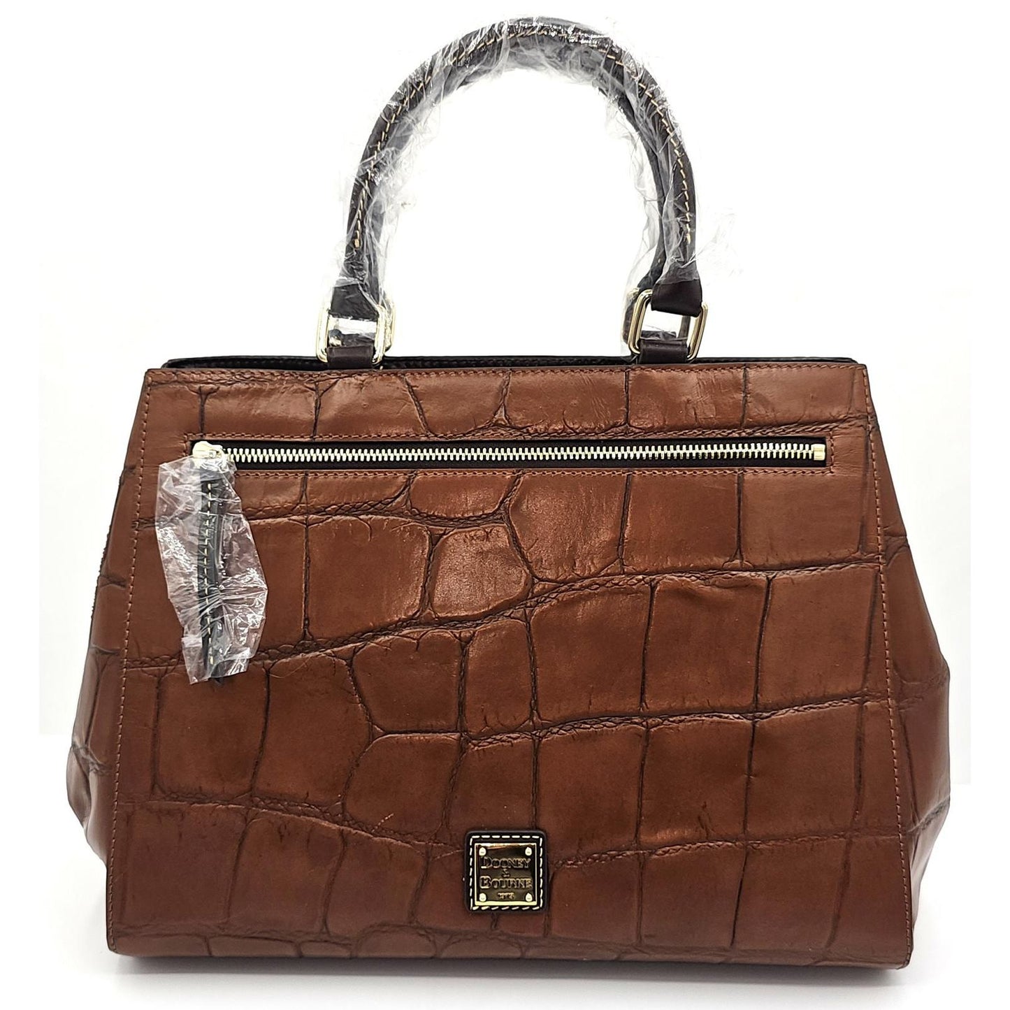 Dooney & Bourke Brown Croc-Embossed Satchel - Fancy Enough for Your Best Secrets