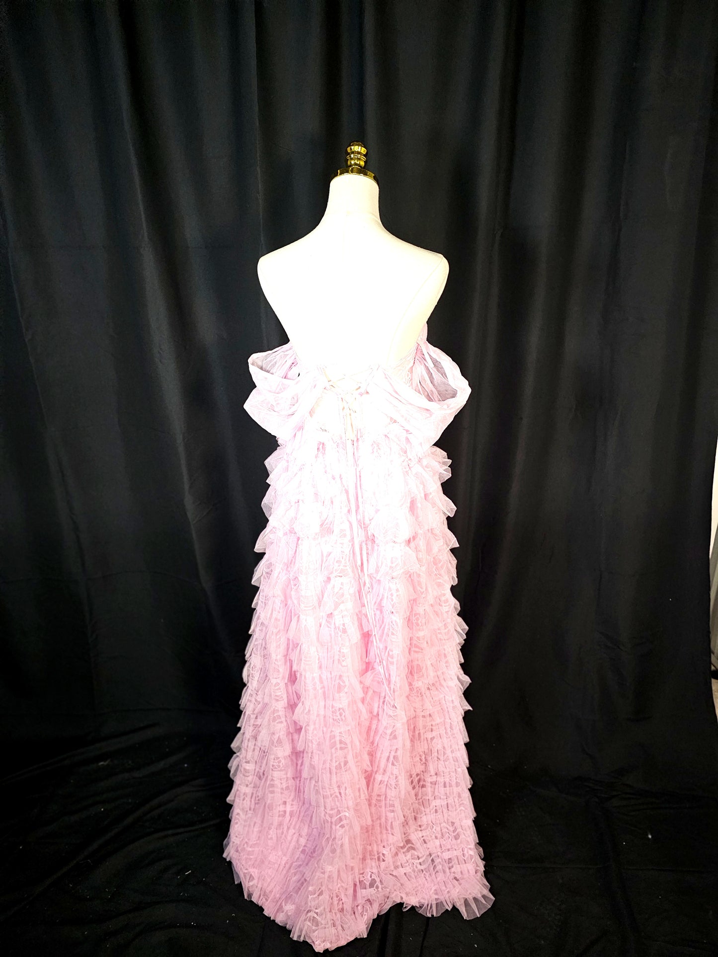 Whimsical Pink Cotton Candy Couture Dress