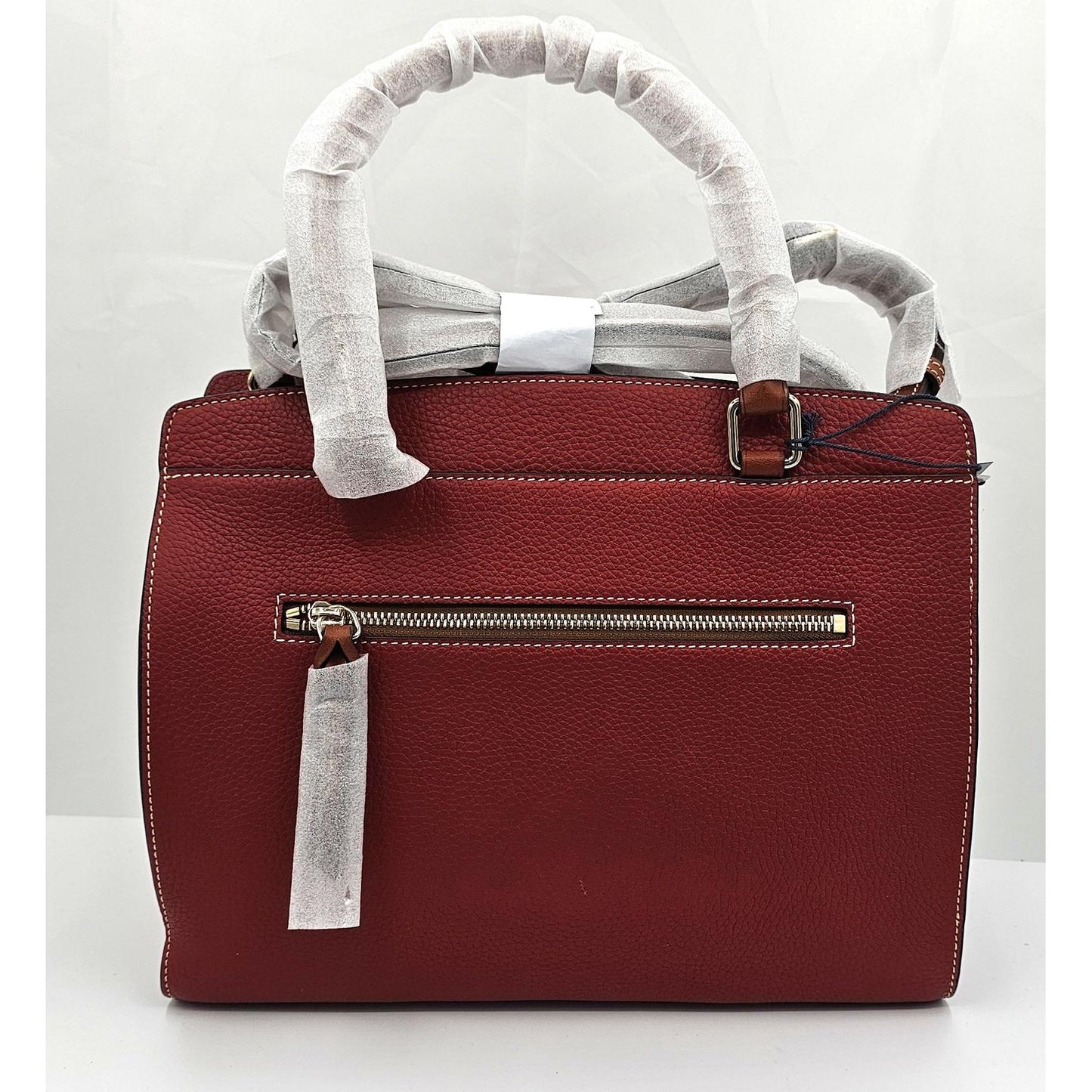 Dooney & Bourke Pebble Grain Leather Satchel - Rust Red Beauty