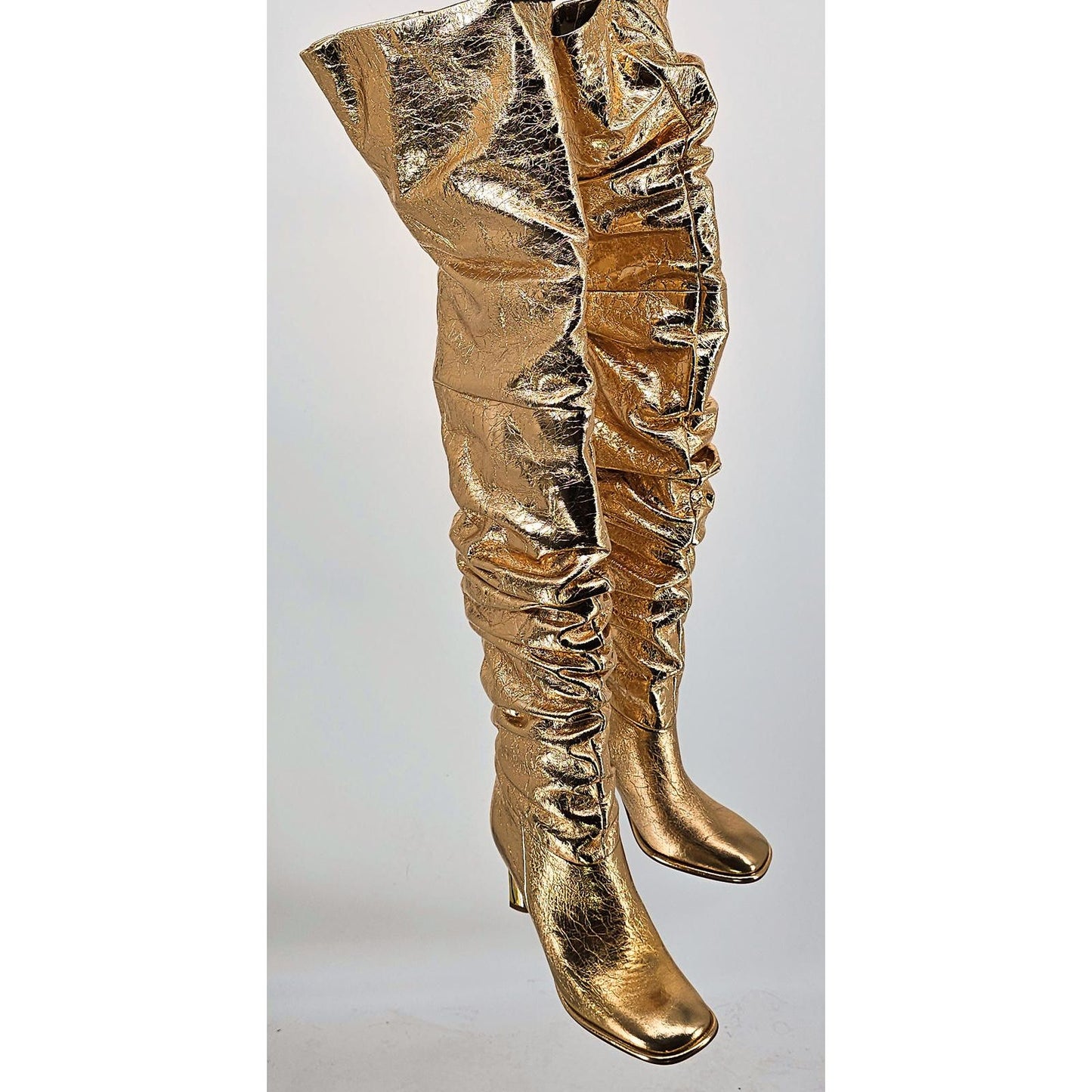 Michael Kors Golden Glamour Thigh-High Boots - Shine Like You Mean It!/7.5