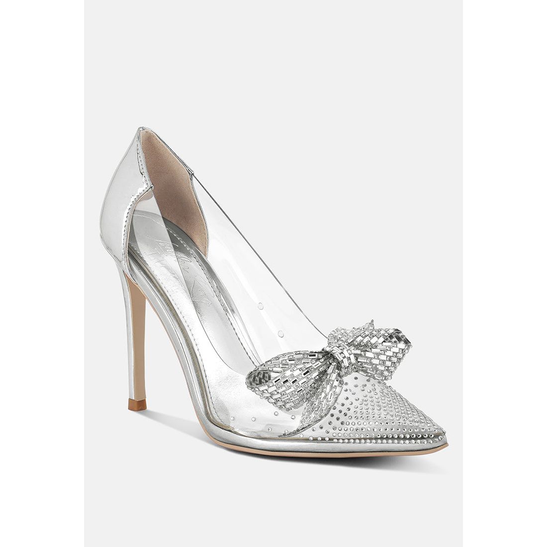 Erika Rhinestones Embellished Clear Pump Shoes-2