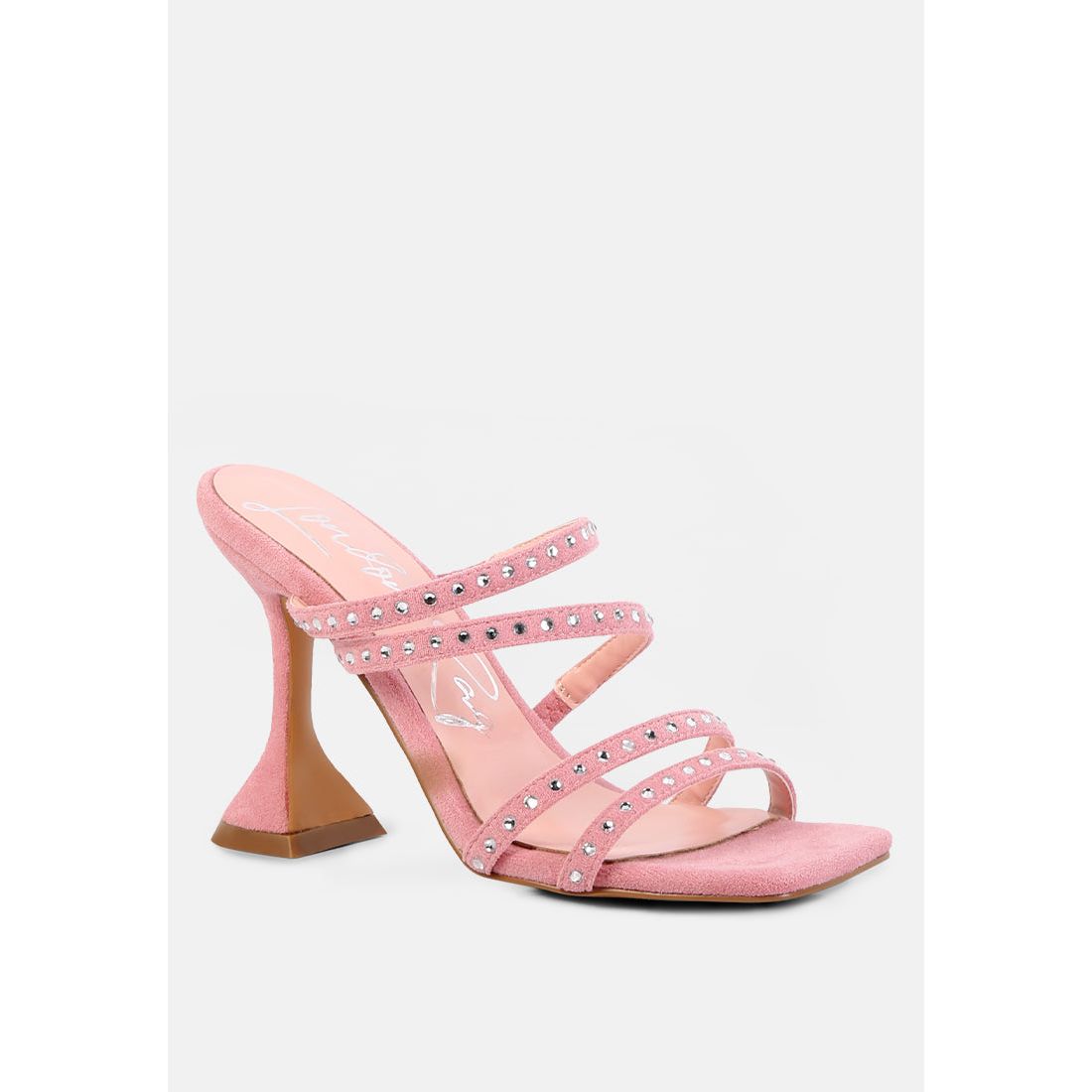 Face Me Studded Spool Heel Multi Strap Sandals-1