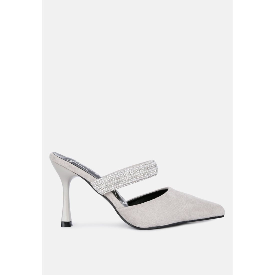 Fauci Diamante Strap Heeled Mules-5