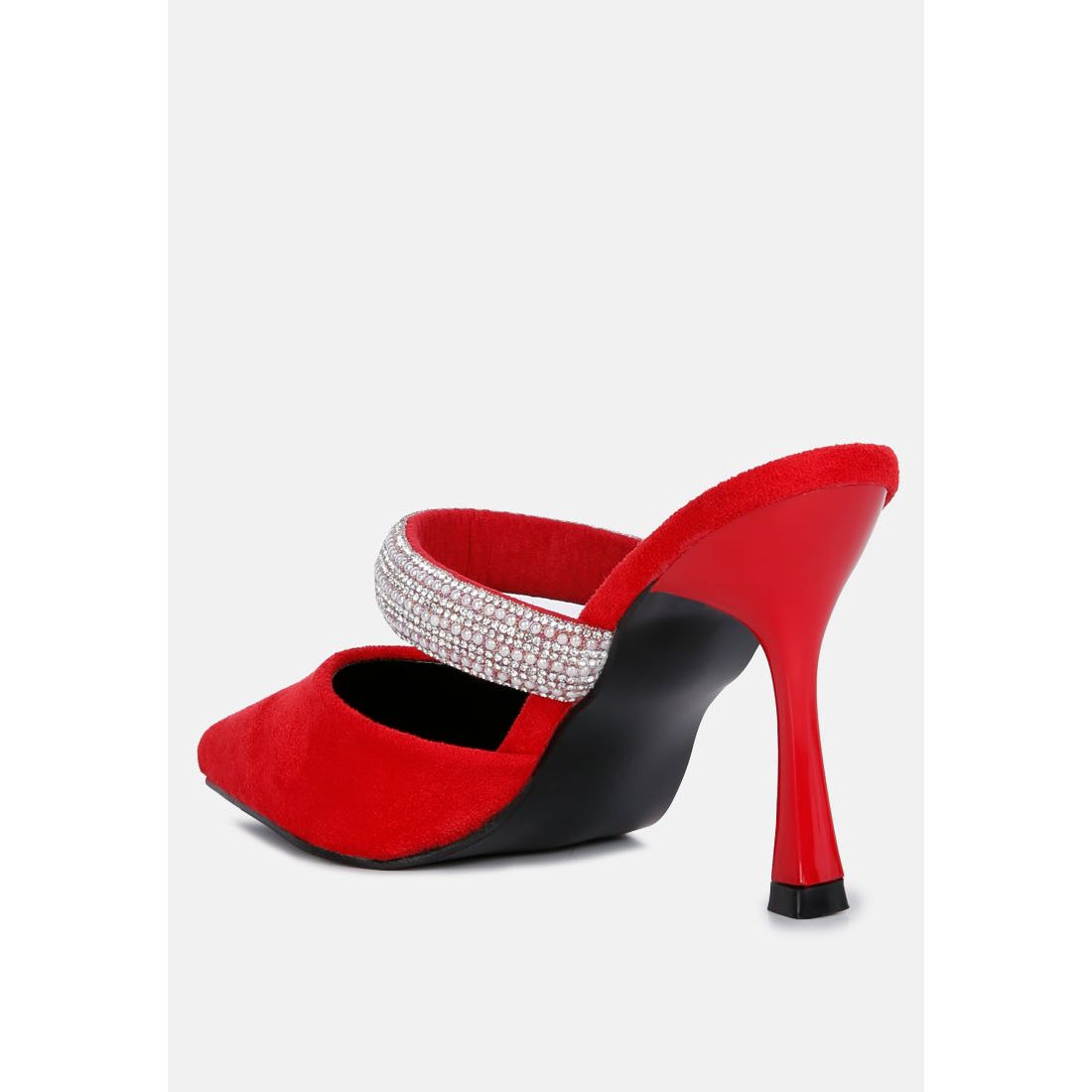 Fauci Diamante Strap Heeled Mules-2