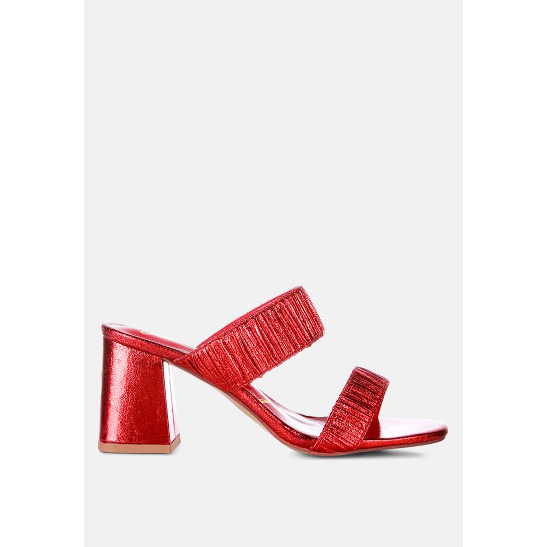 Giblet Metallic Slip On Block Heels-5