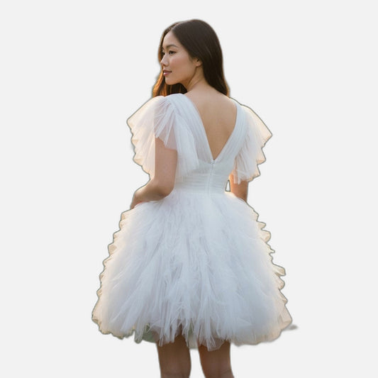 Cloud Nine Ruffled Tulle Dress: Float Like a Feather