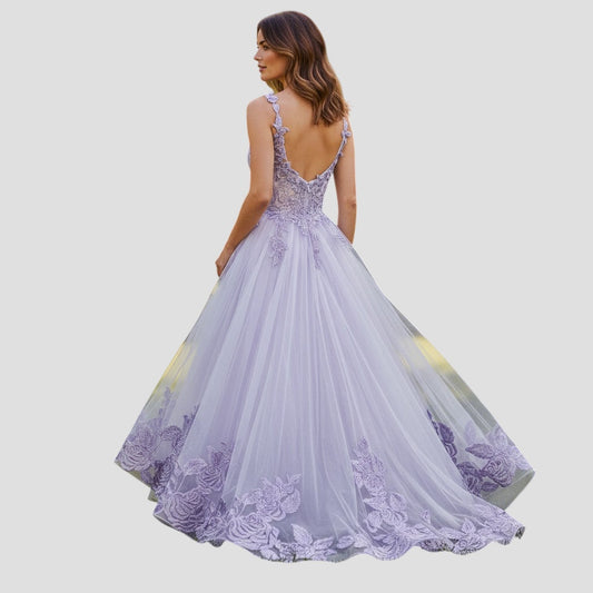 Lavender Dreamscape Ball Gown: Dance Like No One's Watching!