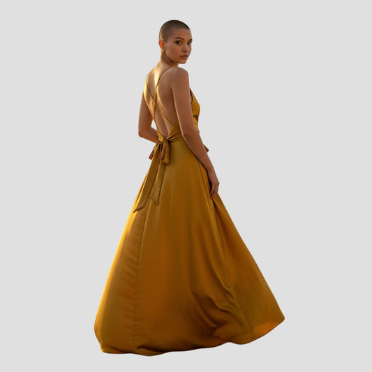 VIP Bridal Golden Hour Elegance: The Satin Slip Dress
