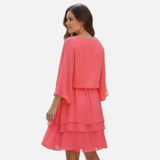 Marina Blush & Bashful Tiered Delight Dress