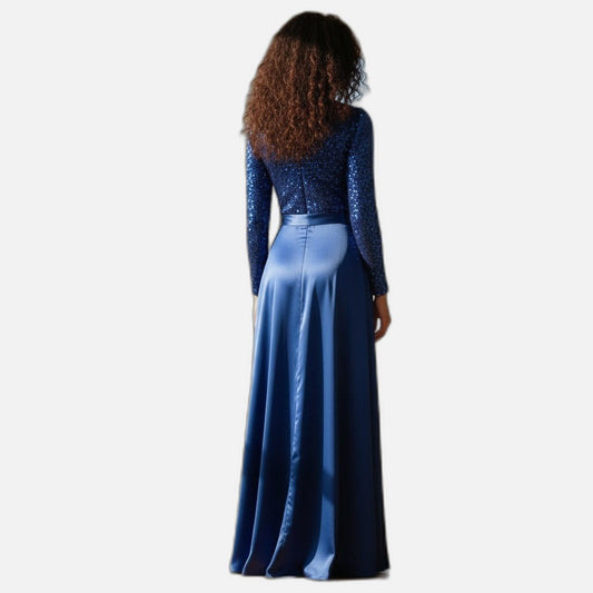 Sequined Party Dress - Azure Enchantment