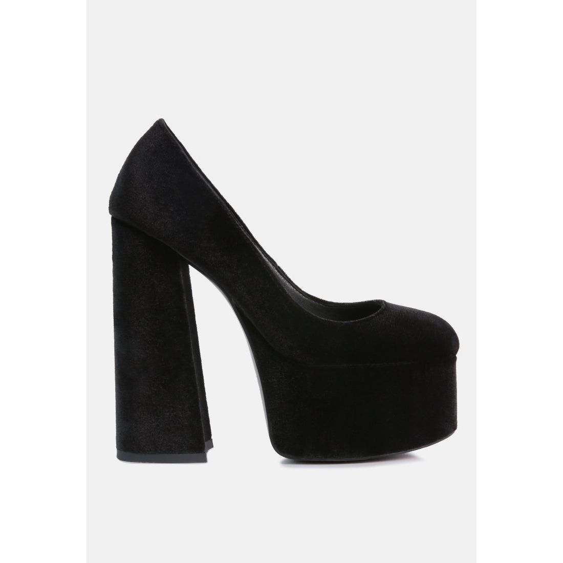 Old Novelty Platform Heel Velvet Pumps-7