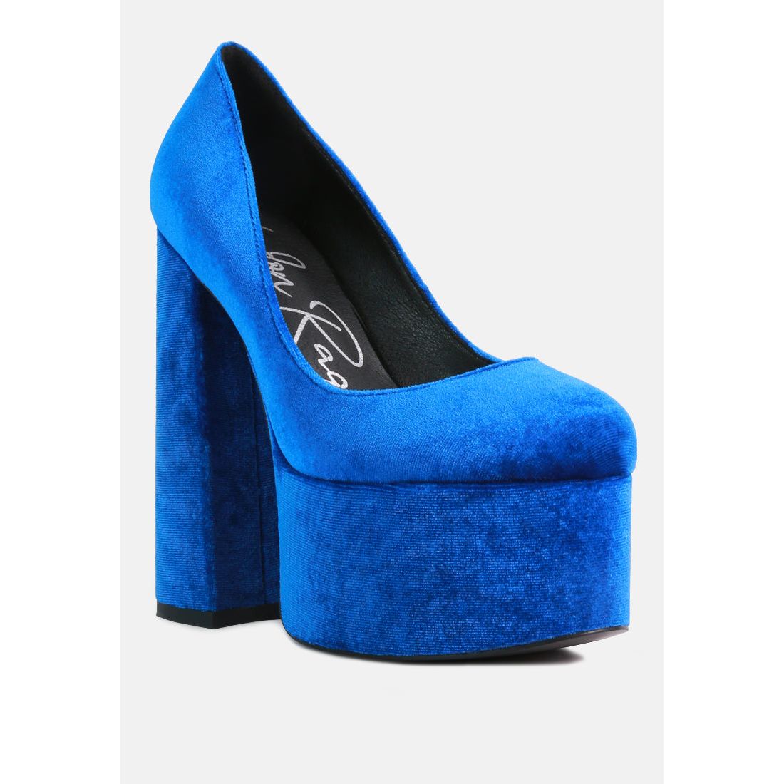 Old Novelty Platform Heel Velvet Pumps-1
