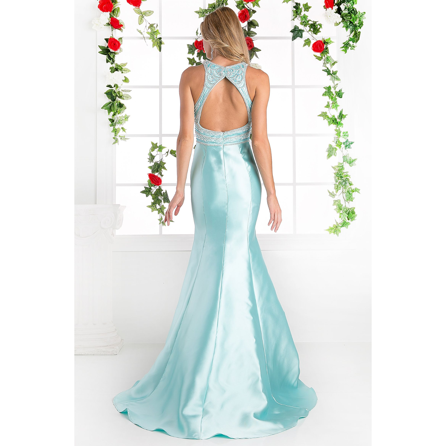 Open Cut-Out Back Dress-1