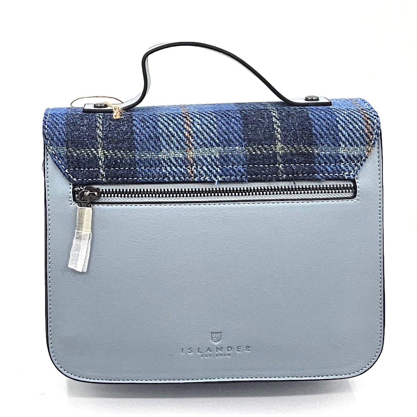 Harris Tweed Chic Blue & Plaid Women's Satchel - Handle Your Style!