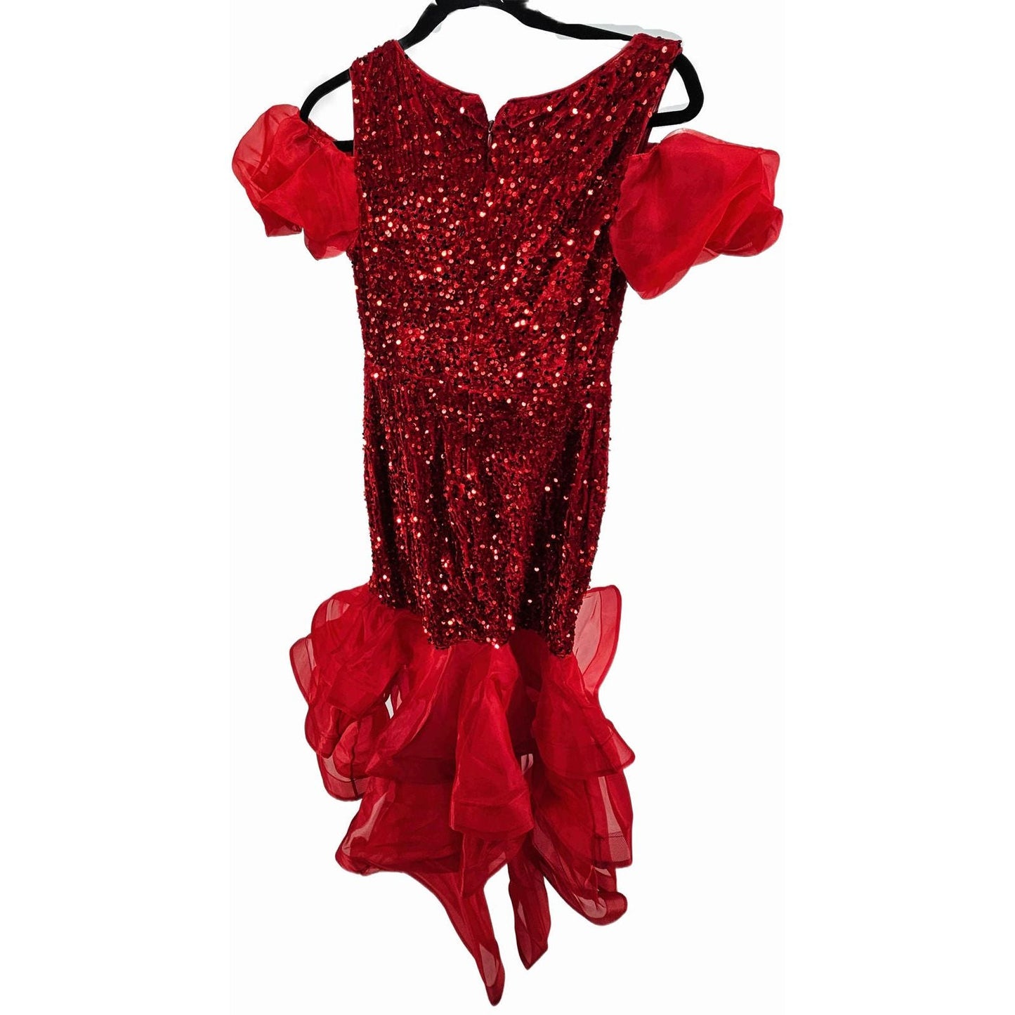 Dazzling Sequin Prom Dress with Flirty Ruffles