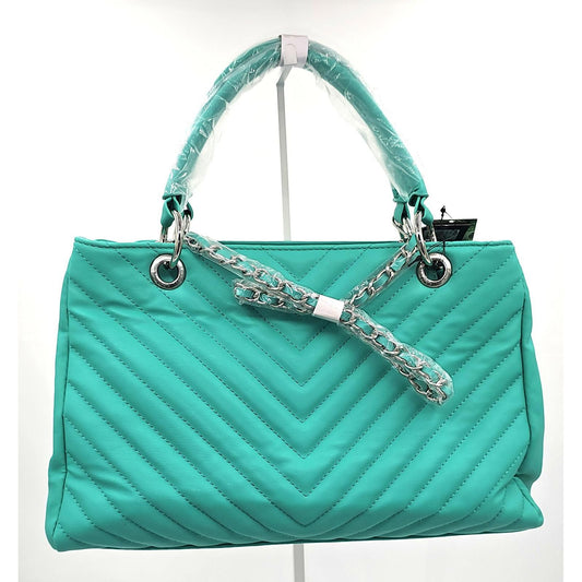Badgley Mischka Quirky Quilted Teal Bag - Because Your Outfit  Needs a Pop!