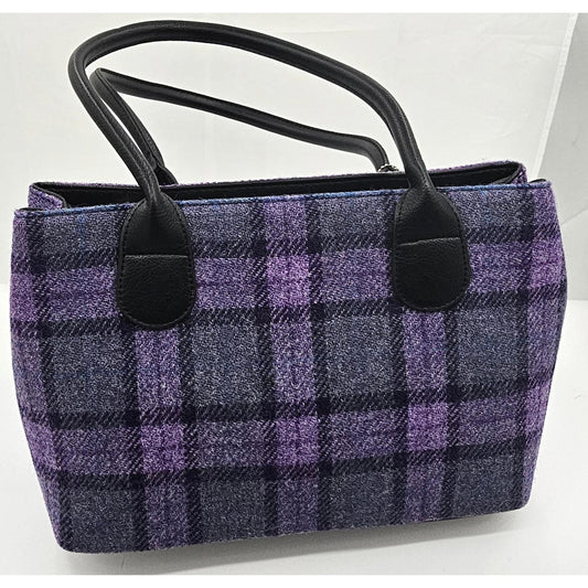 Chic Purple Harris Tweed Satchel - Because Your Arm Deserves a Hug!