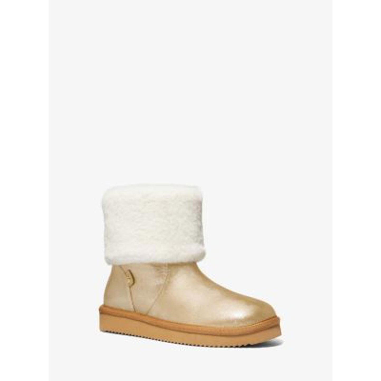 Michael Kors Julia Faux Fur Trim Metallic Leather Boot/8