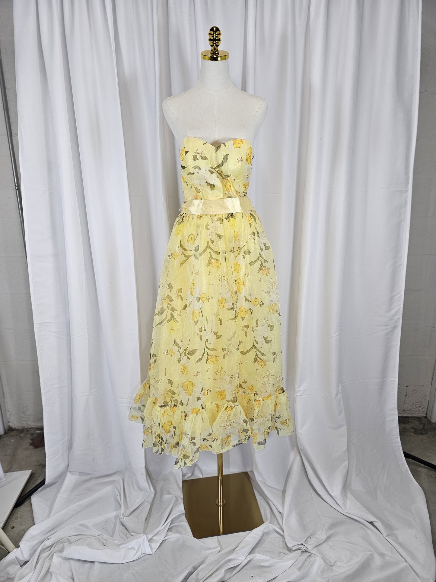 Sunshine Serenade Floral Midi Dress