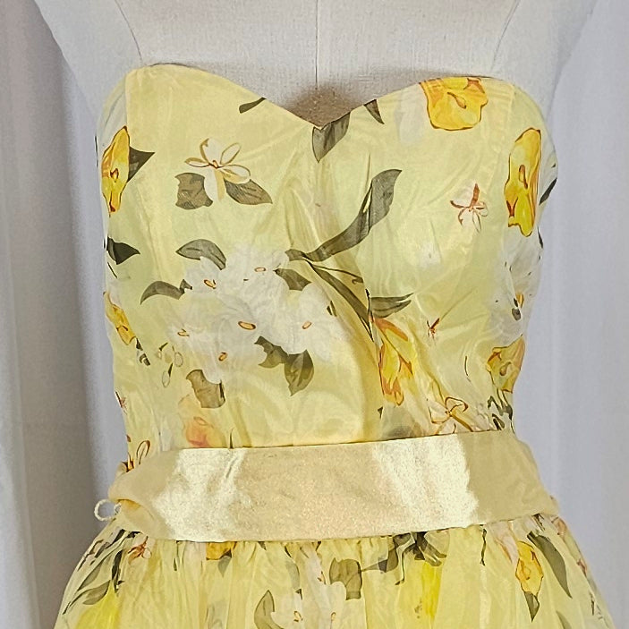 Sunshine Serenade Floral Midi Dress