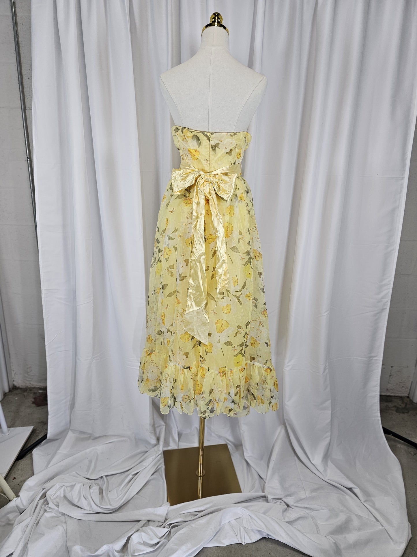 Sunshine Serenade Floral Midi Dress