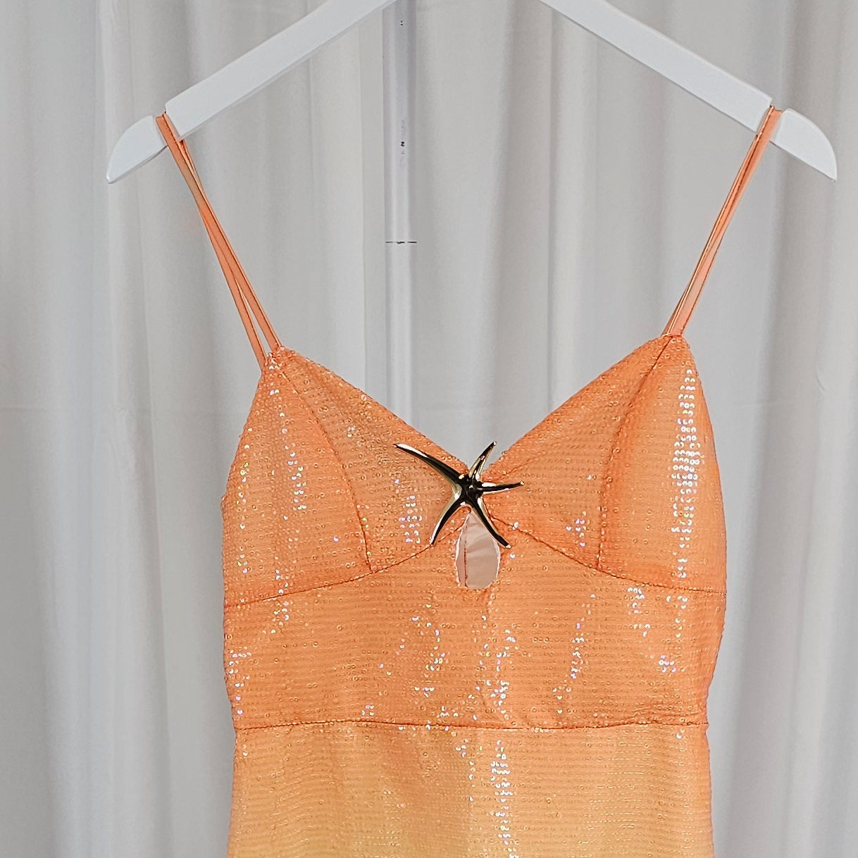 Sunset Dreams Sequin Maxi Dress: Shine & Dine (Missing small row of sequins - could cut short)