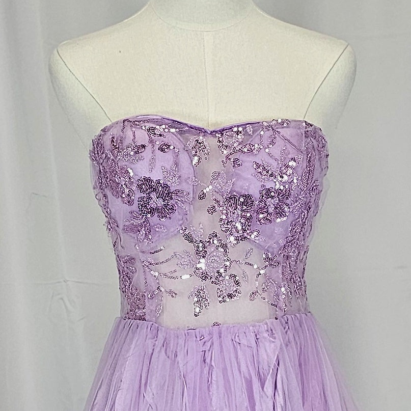 Lavender Dreams Ruffled Gala Gown – Twirl Your Way to Elegance!
