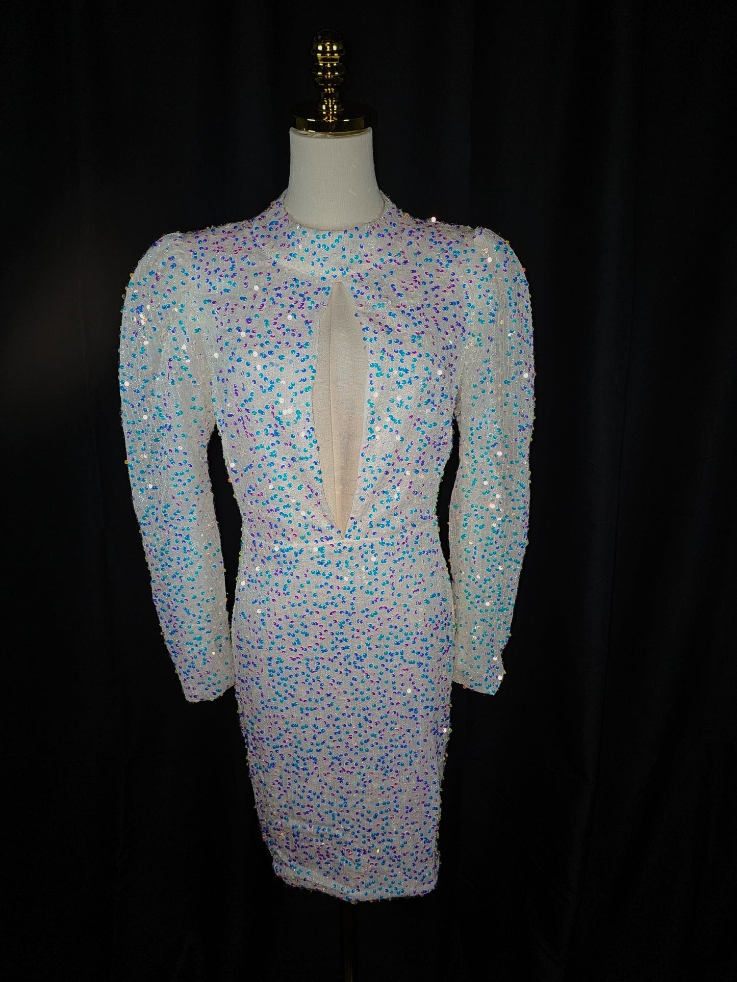 Dazzling Ice Queen Cocktail Dress with a Splash of Sparkle